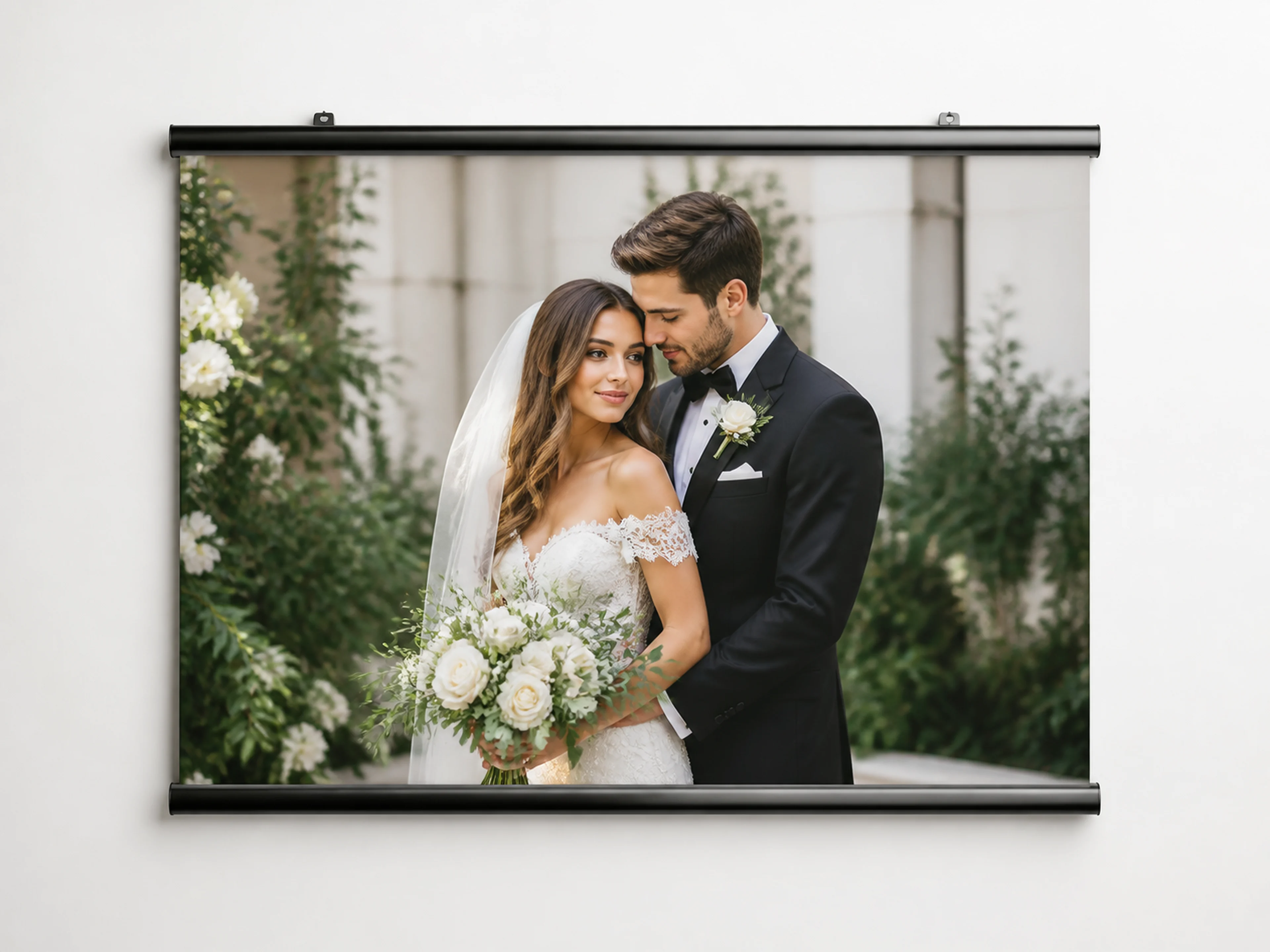Custom framed wedding photo